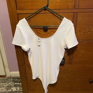Express White Bodysuit NWT XL